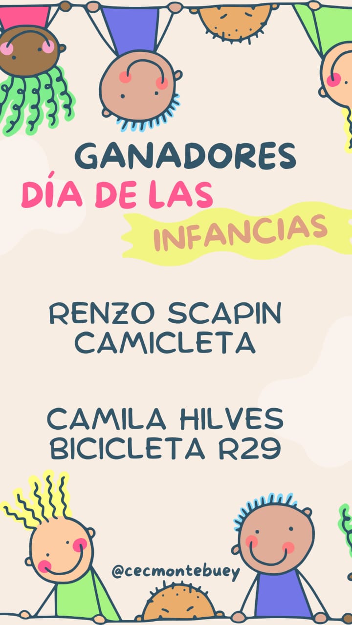 Ganadores Sorteo por el Día de las Infancias 2024